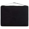 Foldable Massage Table 4 Zones Wood Black and White