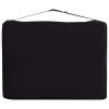 4-Zone Foldable Massage Table Aluminum Black and White