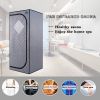 Portable Full Size Grey Infrared Sauna tent‚ÄìPersonal Home Spa, with Infrared Panels, Heating Foot Pad, Controller, Foldable Chair ,Reading light. Ea