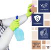 Disposable White Aprons 28" x 36". Pack of 100 Polypropylene Bibs with Waterproof Microporous Film. PPE Industrial Uniform for Men; Women. Adult Workw