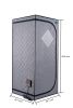 Portable Full Size Grey Infrared Sauna tent‚ÄìPersonal Home Spa, with Infrared Panels, Heating Foot Pad, Controller, Foldable Chair ,Reading light. Ea