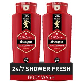 Old Spice Red Collection Swagger Scent Men's Body Wash, 24 fl oz, Pack of 2 (48 fl oz Total) (Brand: Visit the Old Spice Store)